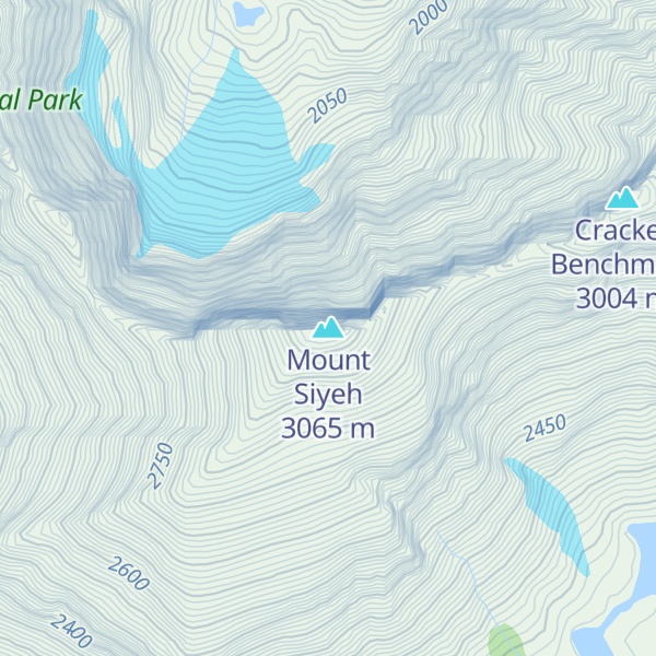Map of Mount Siyeh