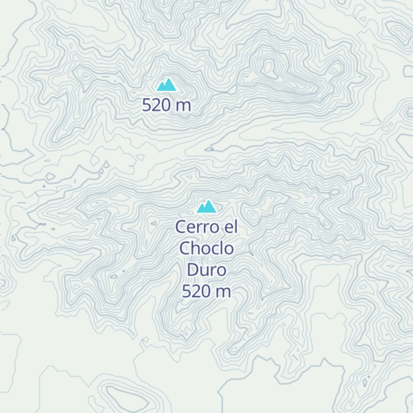 Map of Cerro el Choclo Duro
