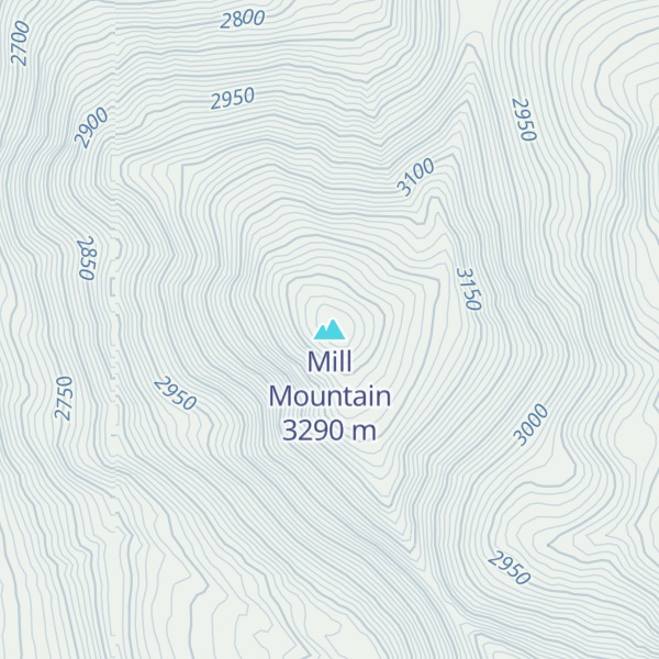 Map of Mill Mountain