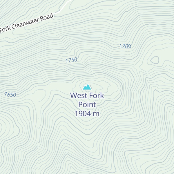 Map of West Fork Point