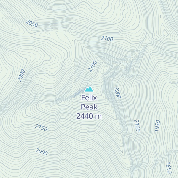 Map of Felix Peak