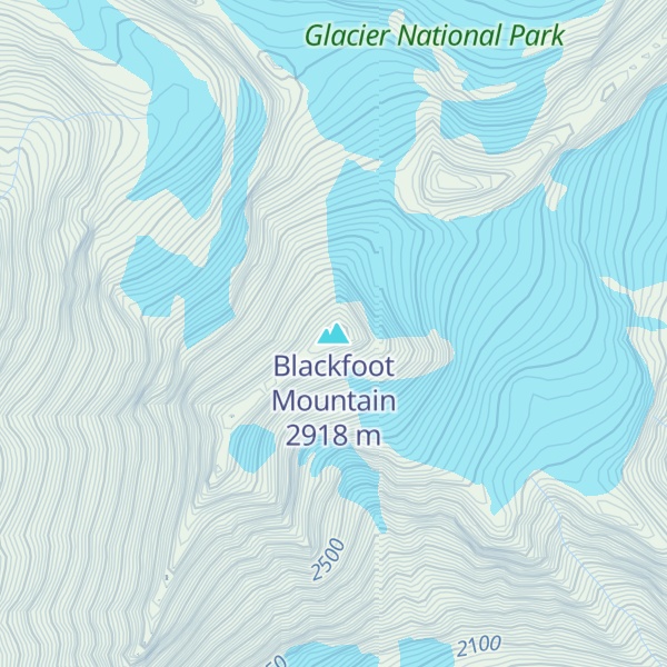 Map of Blackfoot Mountain