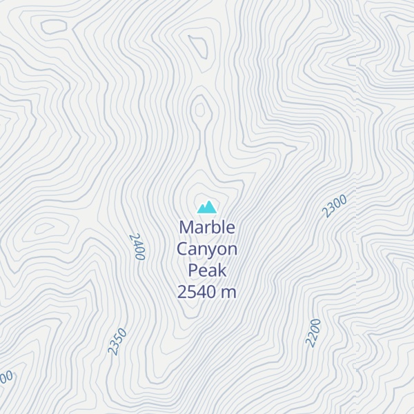 Map of Marble Canyon Peak