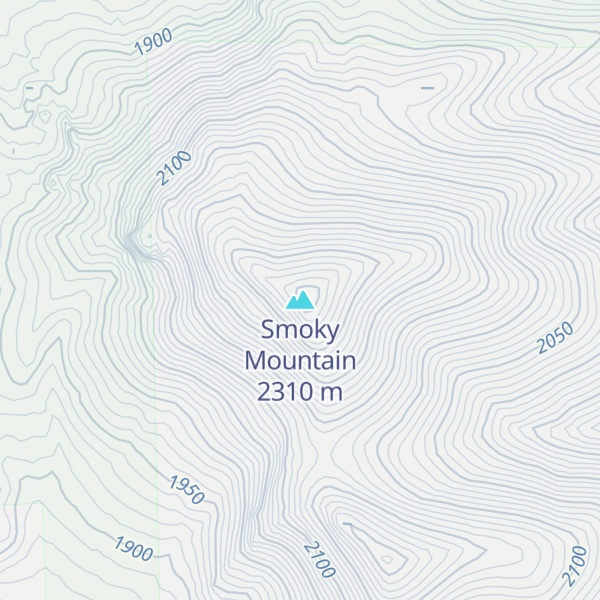 Map of Smoky Mountain