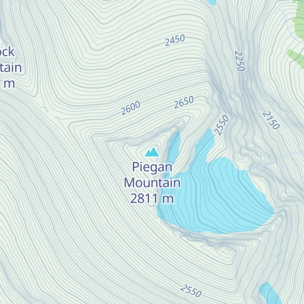 Map of Piegan Mountain