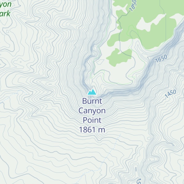 Map of Burnt Canyon Point