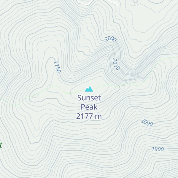 Map of Sunset Peak