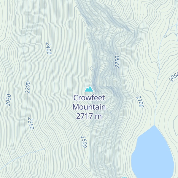 Map of Crowfeet Mountain