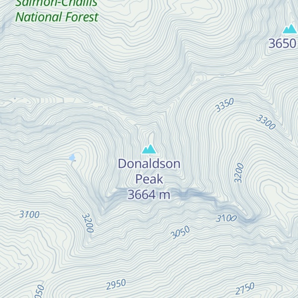 Map of Donaldson Peak