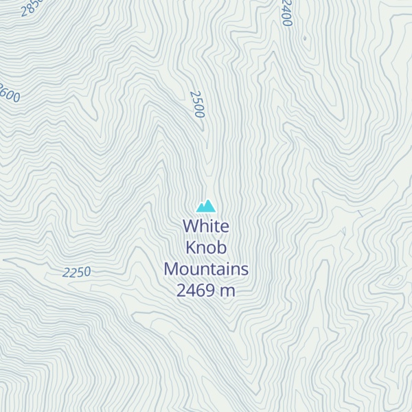 Map of White Knob Mountains