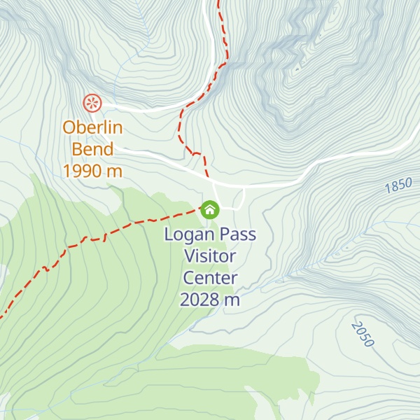 Map of Logan Pass Visitor Center