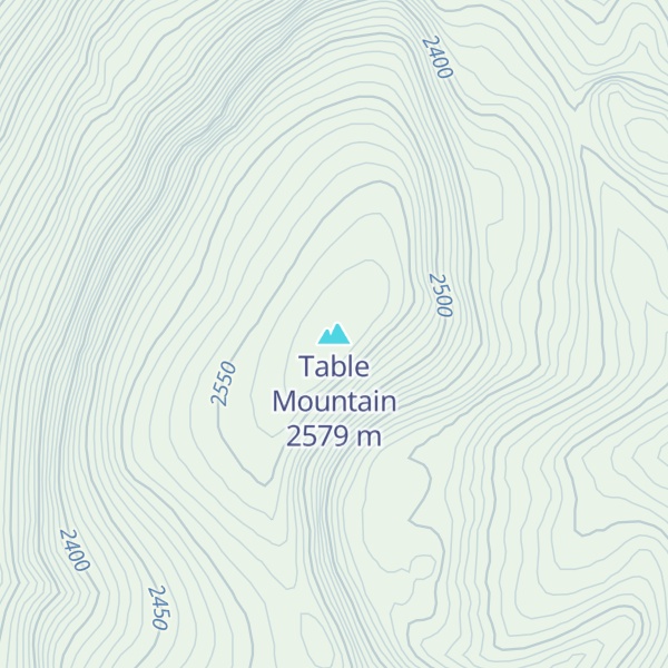 Map of Table Mountain