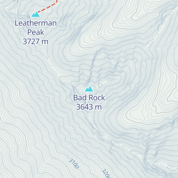 Map of Bad Rock