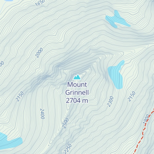 Map of Mount Grinnell