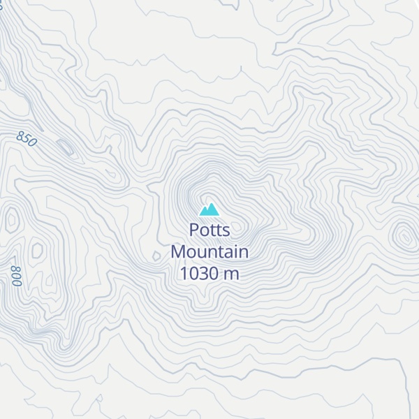 Map of Potts Mountain