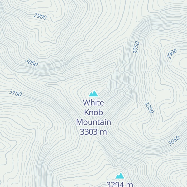 Map of White Knob Mountain