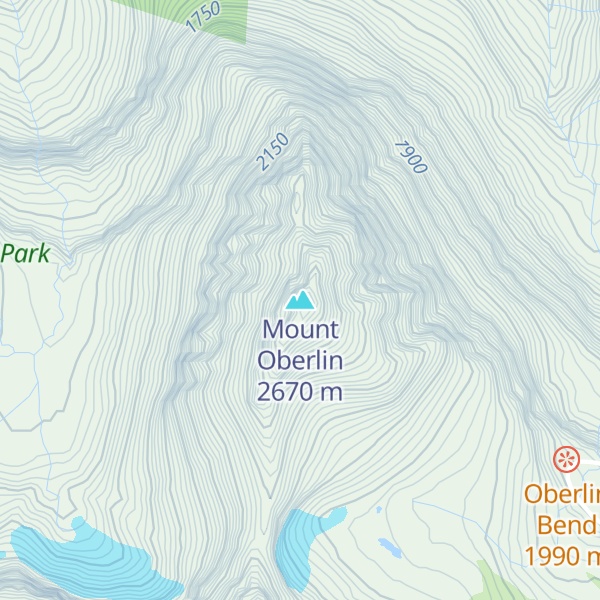 Map of Mount Oberlin