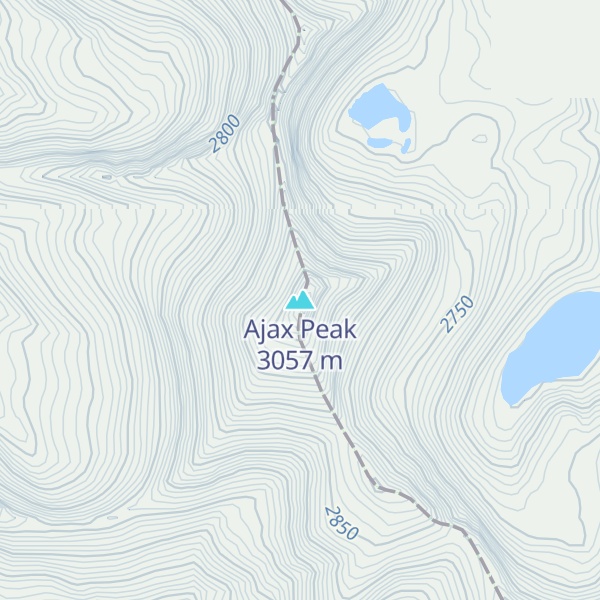 Map of Ajax Peak