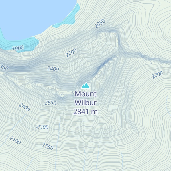 Map of Mount Wilbur