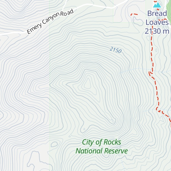 Map of Mahogany Mountain