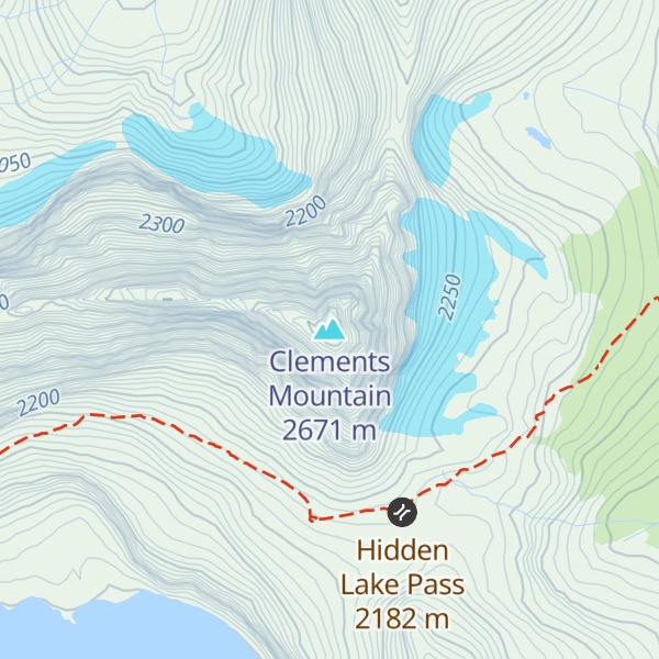 Map of Clements Mountain