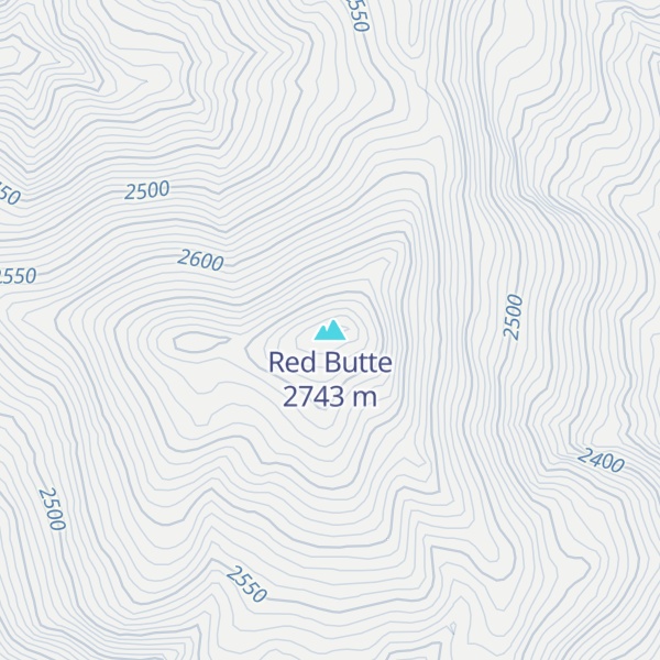 Map of Red Butte