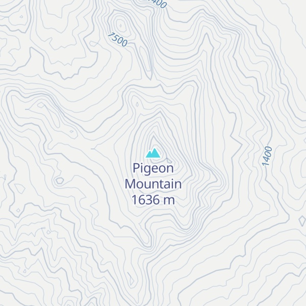 Map of Pigeon Mountain