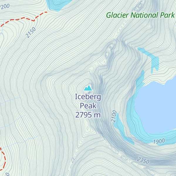 Map of Iceberg Peak