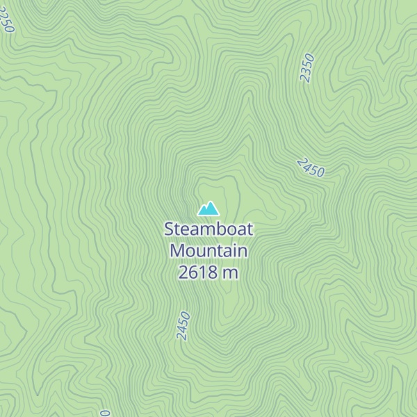 Map of Steamboat Mountain