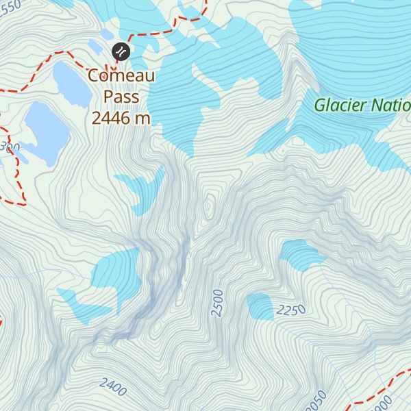 Map of Gunsight Mountain
