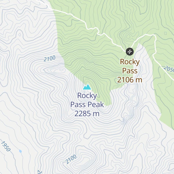 Map of Rocky Pass Peak
