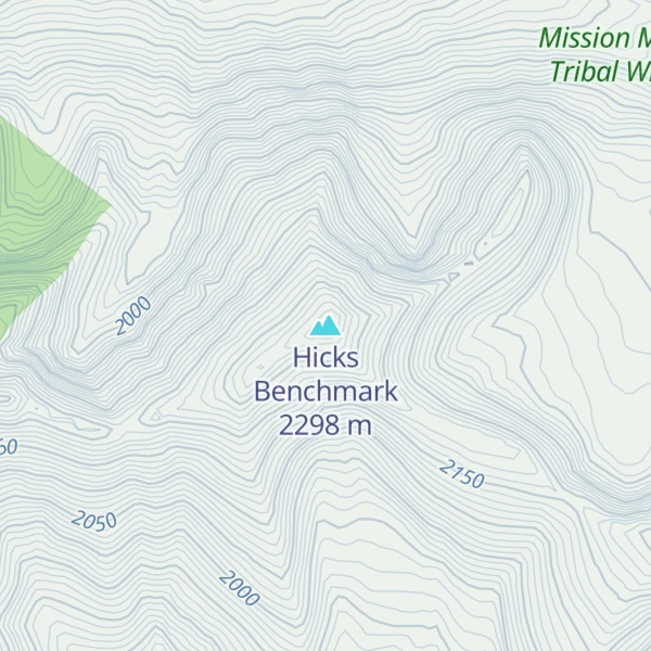 Map of Hicks Benchmark