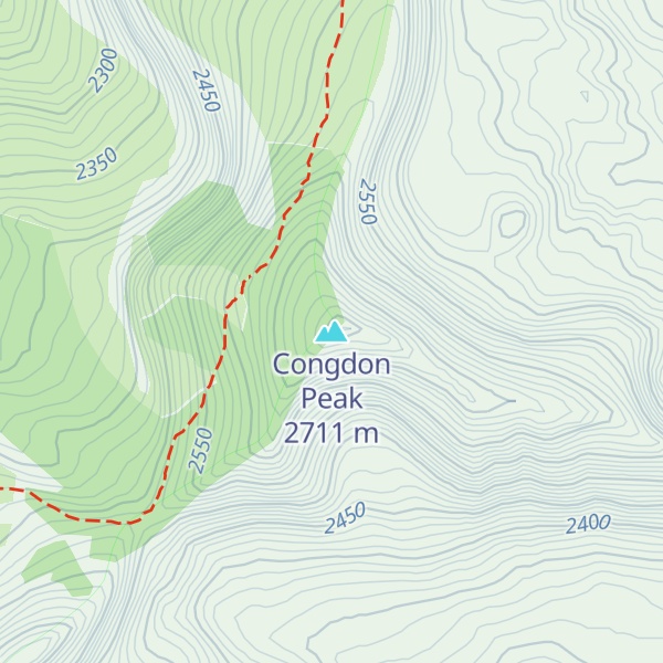 Map of Congdon Peak