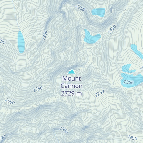 Map of Mount Cannon