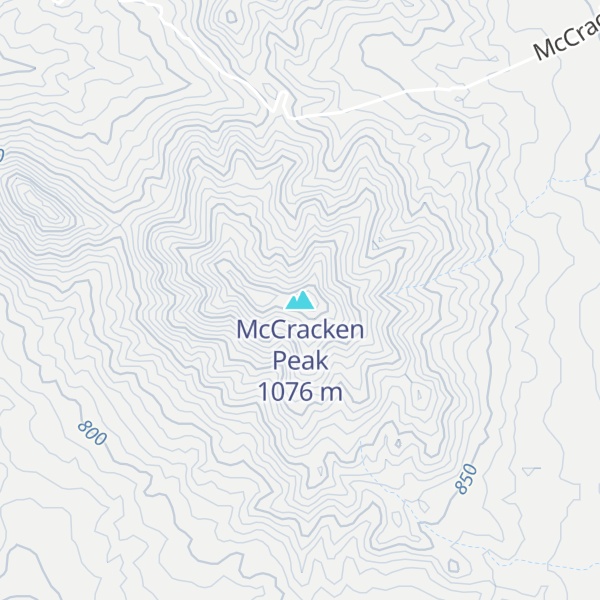 Map of McCracken Peak