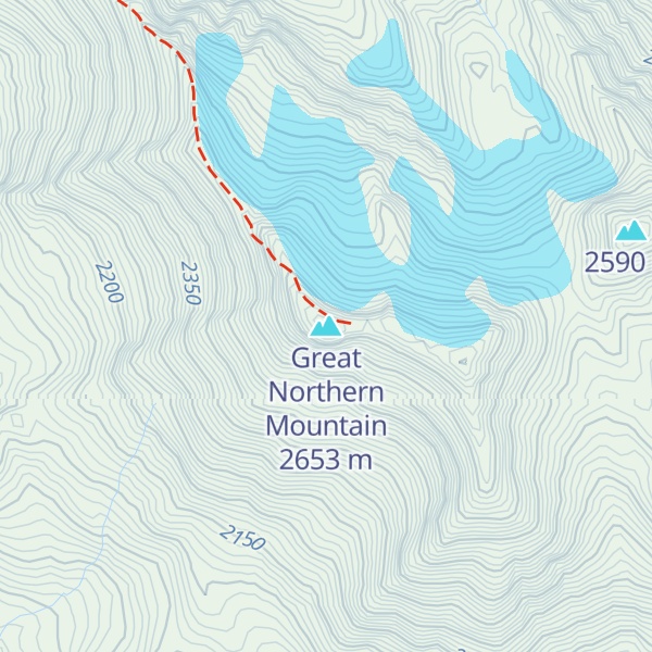 Map of Great Northern Mountain