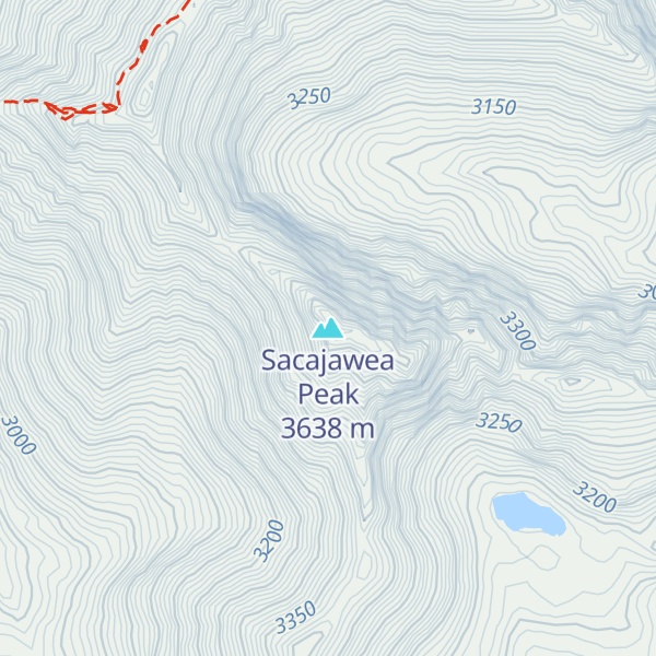 Map of Sacajawea Peak