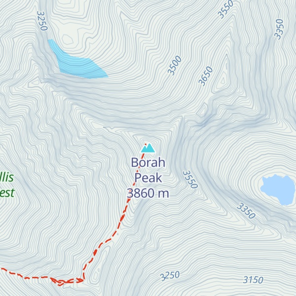 Map of Borah Peak