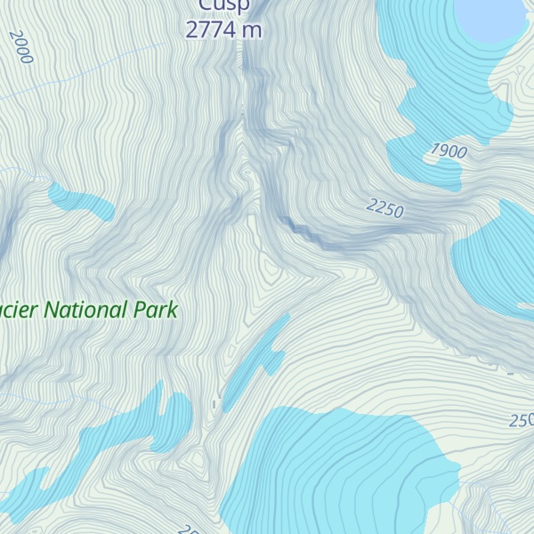 Map of Ipasha Peak