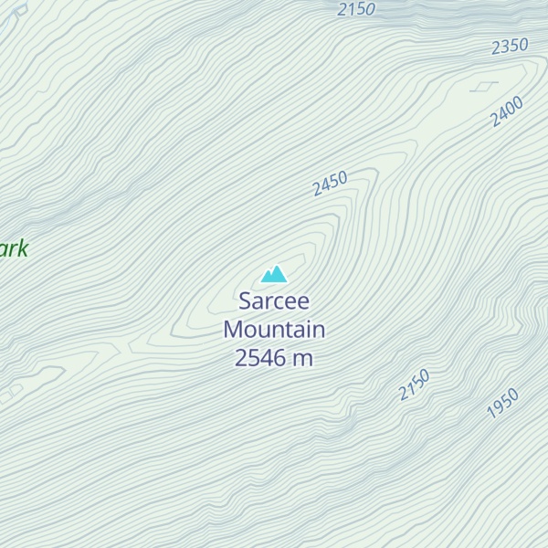 Map of Sarcee Mountain