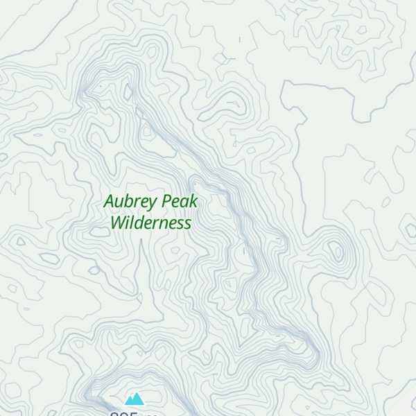 Map of Aubrey Peak