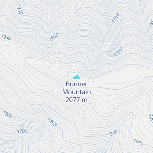 Map of Bonner Mountain