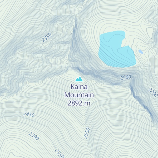 Map of Kaina Mountain