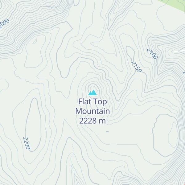 Map of Flat Top Mountain