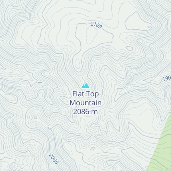 Map of Flat Top Mountain