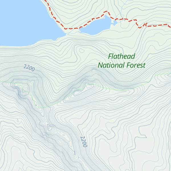 Map of North Jocko Peak