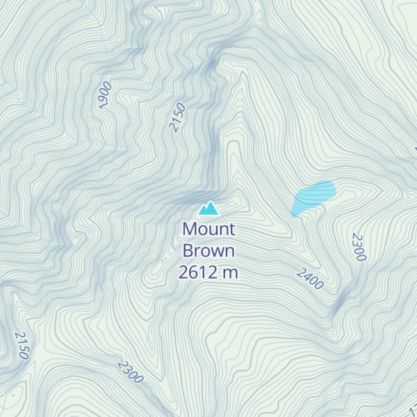Map of Mount Brown