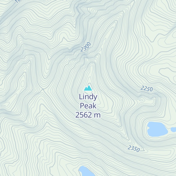 Map of Lindy Peak