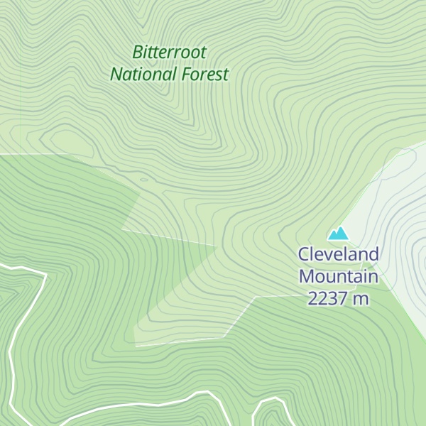 Map of Cooney Ridge