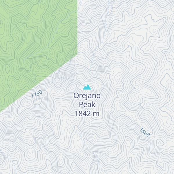 Map of Orejano Peak